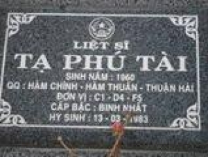 Tìm thân nhân liệt sĩ Tạ Phú Tài