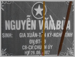  Nhắn tìm thân nhân liệt sỹ  Nguyễn Văn Bùa