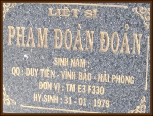 Tìm thân nhân liệt sĩ Phạm Đoàn Đoản