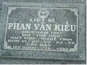 Tìm thân nhân liệt sĩ Phan Văn Kiều