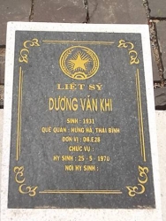  Nhắn tìm thân nhân liệt sỹ  Dương Văn Khi