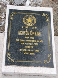 Nhắn tìm thân nhân liệt sỹ  Nguyễn Tôn Kính