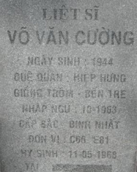 Tìm thân nhân liệt sĩ Võ Văn Cường