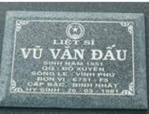 Tìm thân nhân liệt sĩ Vũ Văn Đấu