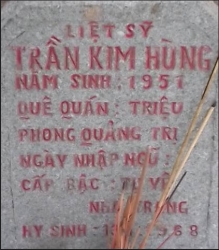 Tìm thân nhân liệt sĩ Trần Kim Hùng
