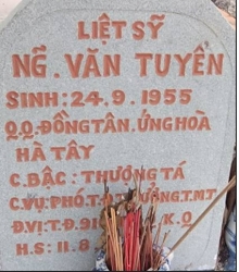 Tìm thân nhân liệt sĩ Nguyễn Văn Tuyển