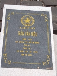 Nhắn tin tìm thân nhân liệt sỹ Trần Văn Niệu