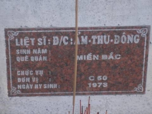 Nhắn tìm thân nhân liệt sỹ Ẩm - Thu - Đông