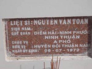 Nhắn tìm thân nhân liệt sỹ  Nguyễn Văn Toàn