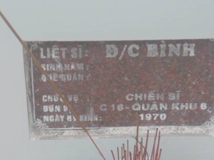 Tìm thân nhân liệt sĩ Bình