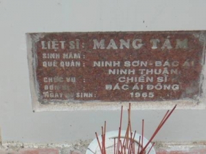 Nhắn tìm thân nhân liệt sỹ Mang Tám