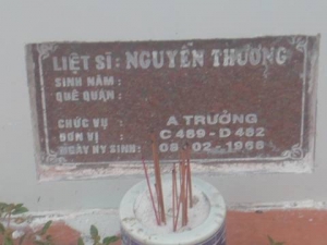 Nhắn tìm thân nhân liệt sĩ Nguyễn Thương