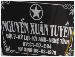 Nhắn tim thân nhân liệt sỹ Nguyễn Xuân Tuyền