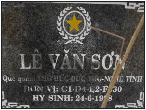 Nhắn tìm thân nhân liệt sỹ  Lê Văn Sơn
