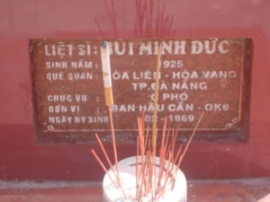 Nhắn tìm thân nhân liệt sỹ  Bùi Minh Đức