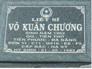 Tìm thân nhân liệt sĩ Võ Xuân Chương