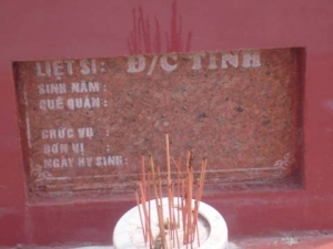 Nhắn tìm thân nhân liệt sĩ Tinh