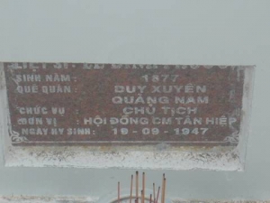 Nhắn tìm thân nhân liệt sỹ Lê... (ko rõ tên) - sinh năm: 1877