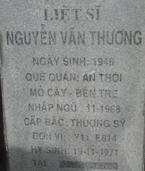 Tìm thân nhân liệt sĩ Nguyễn Văn Thương