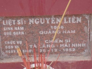 Nhắn tìm thân nhân liệt sỹ  Nguyễn Liên - Sinh năm: 1906