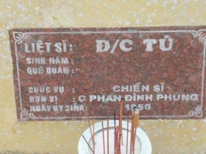 Nhắn tìm thân nhân liệt sĩ Tú