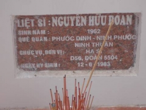 Nhắn tìm thân nhân liệt sỹ  Nguyễn Hữu Đoan