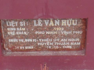 Nhắn tìm thân nhân liệt sỹ  Lê Văn Hựu