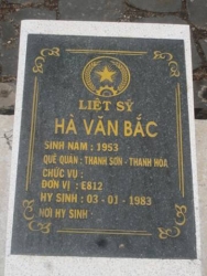 Nhắn tìm thân nhân liệt sỹ  Hà Văn Bắc