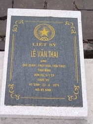  Nhắn tìm thân nhân liệt sỹ  Lê Văn thái