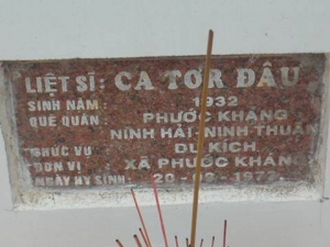 Nhắn tìm thân nhân liệt sỹ  Ca Tơr Đâu