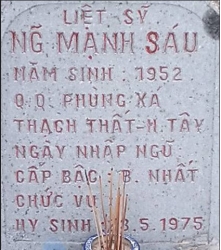 Tìm thân nhân liệt sĩ Nguyễn Mạnh Sáu