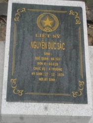 Nhắn tìm thân nhân liệt sỹ  Nguyễn Đức Sắc