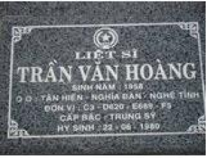 Tìm thân nhân liệt sĩ Trần Văn Hoàng
