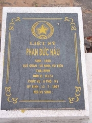  Nhắn tìm thân nhân liệt sỹ  Phan Đức Hậu