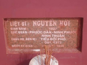 Nhắn tìm thân nhân liệt sỹ  Nguyễn Hời