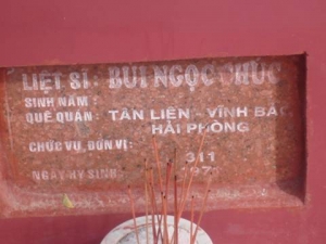 Tìm thân nhân liệt sĩ  Bùi Ngọc Chúc