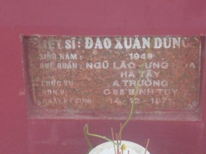 Nhắn tìm thân nhân liệt sỹ  Đào Xuân Dũng