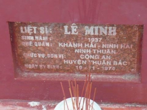 Nhắn tìm thân nhân liệt sỹ Lê Minh