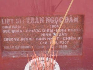 Nhắn tìm thân nhân liệt sỹ Trần Ngọc Đâm