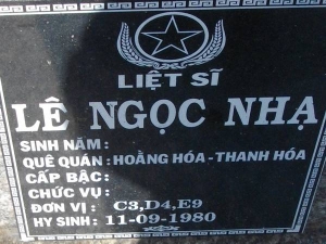 Tìm thân nhân liệt sỹ Lê Ngọc Nhạ