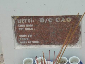 Tìm thân nhân liệt sĩ Cao