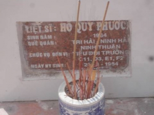 Nhắn tìm thân nhân liệt sỹ Hồ Quý Phước