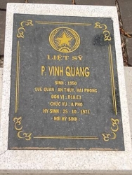 Tìm thân nhân liệt sĩ P. Vinh Quang