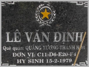 Nhắn tìm thân nhân liệt sỹ  Lê Văn Định