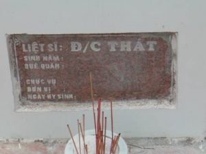 Nhắn tìm thân nhân liệt sĩ Thát