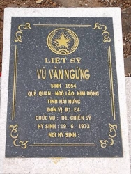 Nhắn tìm thân nhân liệt sỹ  Vũ Văn Ngừng 