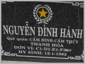 Nhắn tìm thân nhân liệt sỹ  Nguyễn Đình Hành