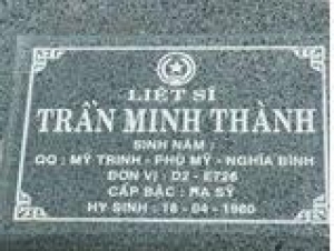 Tìm thân nhân liệt sĩ Trần Minh Thành
