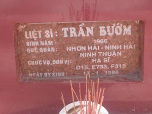 Nhắn tìm thân nhân liệt sỹ  Trần Bướm