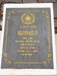 Nhắn tìm thân nhân liệt sỹ  Nguyễn Hữu Tý